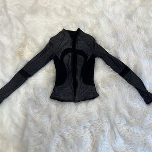lululemon gray and black zip up